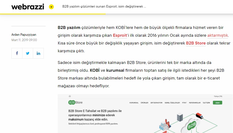 b2b yazılım çözümleri webrazzi